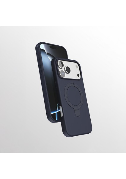 Apple Iphone 17 Pro Kılıf Magsafeli Standlı Mat Samara Kapak