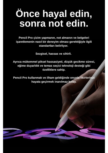 Apple Ipad Uyumlu Pencil Pro Tablet Kalemi modelleri