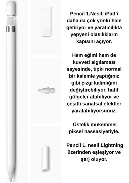 Apple Ipad Uyumlu Pencil 1.nesil Tablet Kalemi fırsatları