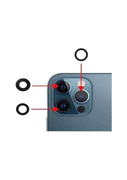 Iphone 13 Pro Max Kamera Camı 3 Lü Set
