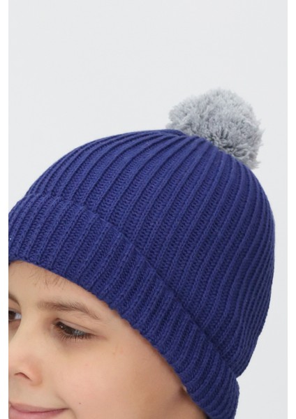 Minima Bebek Ponponlu Mavi Örgü Bere – Yumuşak, Sıcak Tutucu Kışlık indirimleri