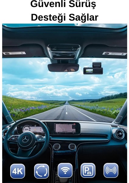 Dash Cam 4K Ultra Hd Araç Kamerası Kaza Güvenlik Kamerası Wifi & App Destekli Video Kaydedici Uyumlu fırsatları