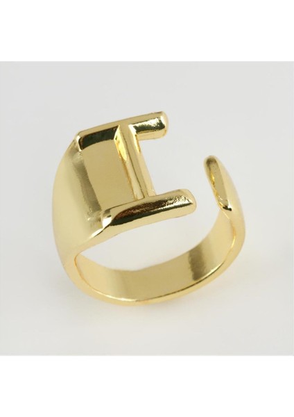 Sepetim Harfli Lüx Metal Yüzük-I