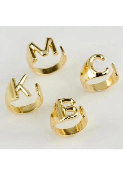 Sepetim Harfli Lüx Metal Yüzük-I fiyatları