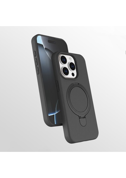 Apple Iphone 15 Pro Kılıf Magsafeli Standlı Mat Samara Kapak