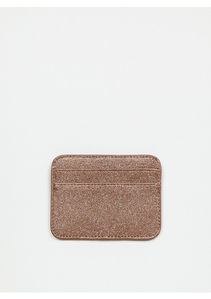 Çift Taraflı 5 Bölmeli Işıltılı Simli Kadın Kartlık (Kutulu Gönderim)