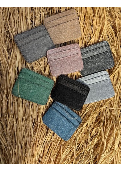 Çift Taraflı 5 Bölmeli Işıltılı Simli Kadın Kartlık (Kutulu Gönderim) fiyatları