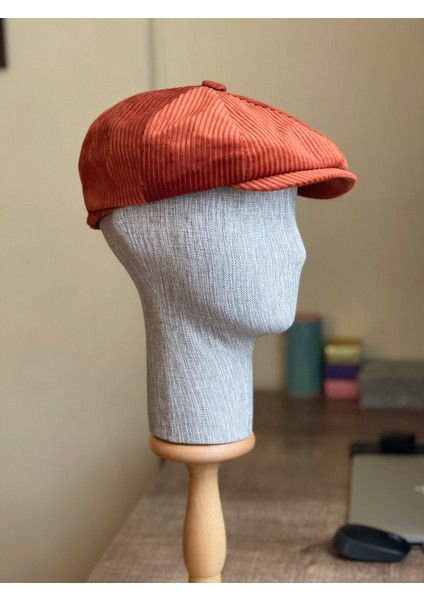 Standart Kışlık Kadife Ingiliz Kasket Dökümlü Peaky Blinders Model Erkek Kasket Kadife Kasket