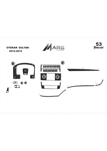 Otokar Sultan Konsol-Torpido Kaplama 2012-2015 Arası Karbon