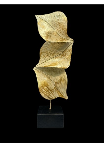 Dekoratif Polyester Tekli Yaprak Aksesuar Krem Eskitme