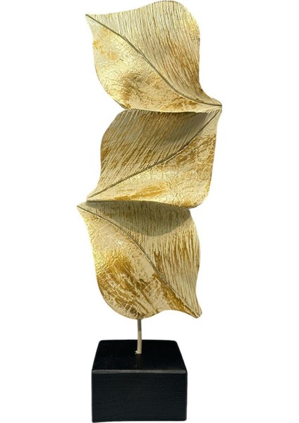 Dekoratif Polyester Tekli Yaprak Aksesuar Krem Eskitme