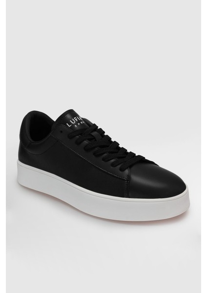 Siyah Hakiki Deri Bağcıklı Erkek Sneaker Anton M fiyatları
