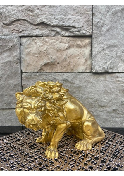 Dekoratif Polyester Kükreyen Aslan Biblo Gold indirimleri