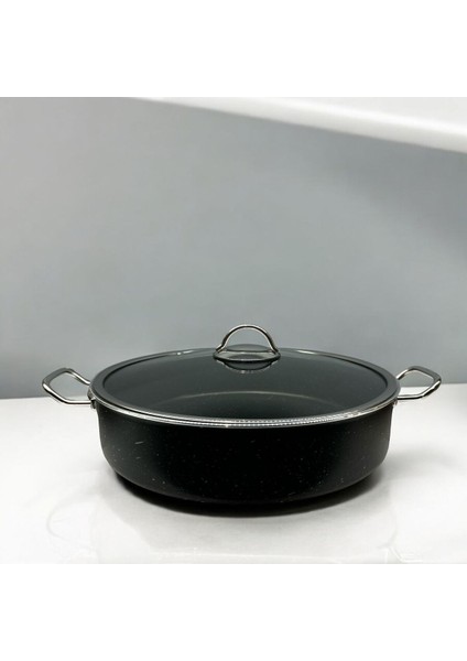 Tuna House Granit Basık Tencere 30 cm Siyah modelleri