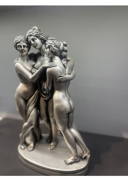 Dekoratif Polyester Antik Yunan Melekleri Gümüş Eskitme modelleri