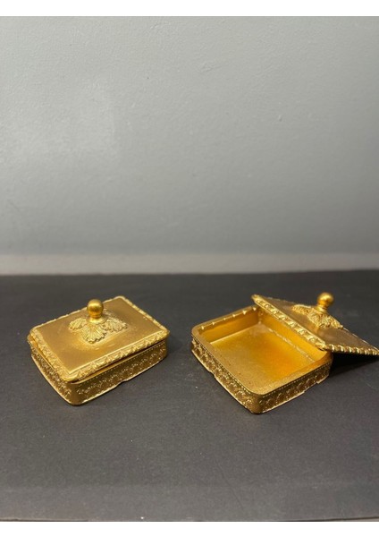 Dekoratif Polyester Ikili Takı Seti Gold