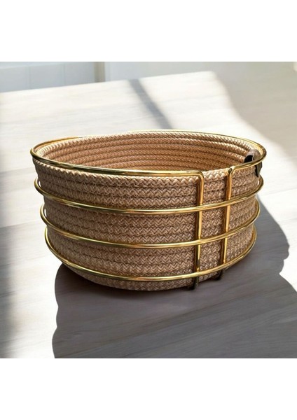 Dekoratif Metal Örme Ekmek Sepeti Turuncu fiyatları