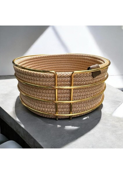 Dekoratif Metal Örme Ekmek Sepeti Turuncu indirimleri