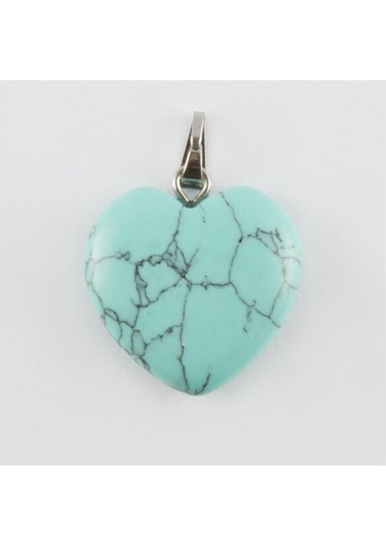 Sepetim 2 cm Kalp Figürü Turkuaz Doğaltaş-Turkuaz fiyatları
