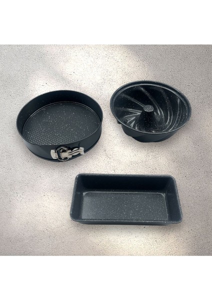 Mastercake 3 Lü Kek Kalıbı Seti Gri