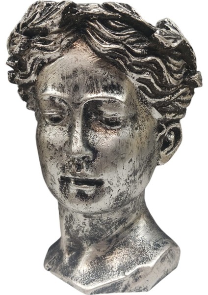 Dekoratif Polyester Tekli Helen Saksı Vazo Gümüş Eskitme fırsatları