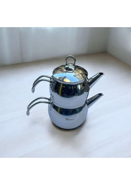 Home Perfect Orta Boy Çelik Çaydanlık Takımı Metal Sap indirimleri