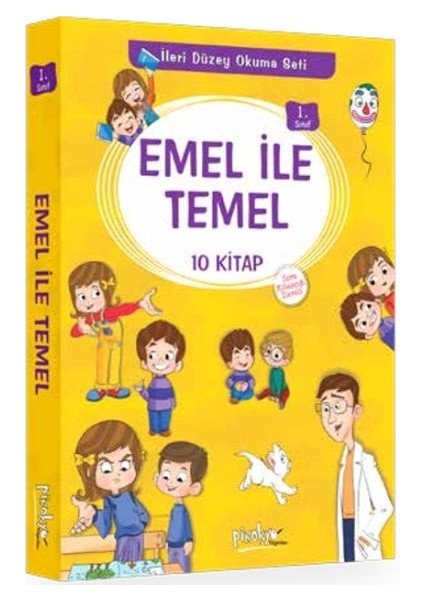 1. Sınıf Emel Ile Temel Serisi - Ileri Düzey Okuma Seti - 10 Kitaplık Set
