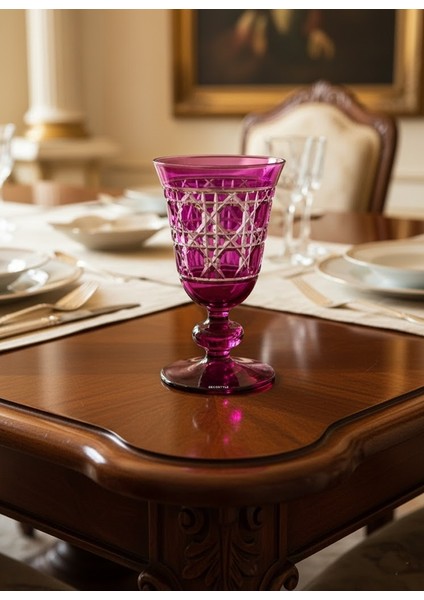 Gloria El Yapımı Kristalize Ayaklı Kadeh (200 ml) - Tekli Kahve Yanı Bardağı