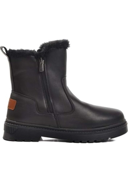 Çocuk Günlük Içi Kürklü Bağcıklı Fermuarlı Rahat Bot - Siyah 01 - 32 modelleri