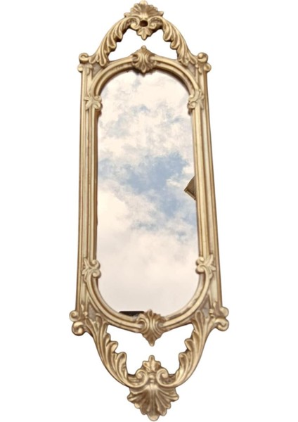 Dekoratif Polyester Tekli Niş Ayna Gold Sade