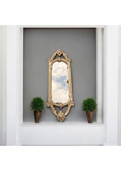 Dekoratif Polyester Tekli Niş Ayna Gold Sade modelleri