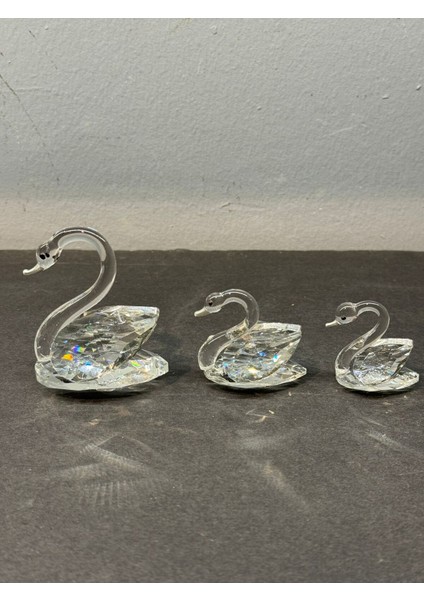 Dekoratif Kristal Cam Üçlü Kuğu Gümüş fiyatları