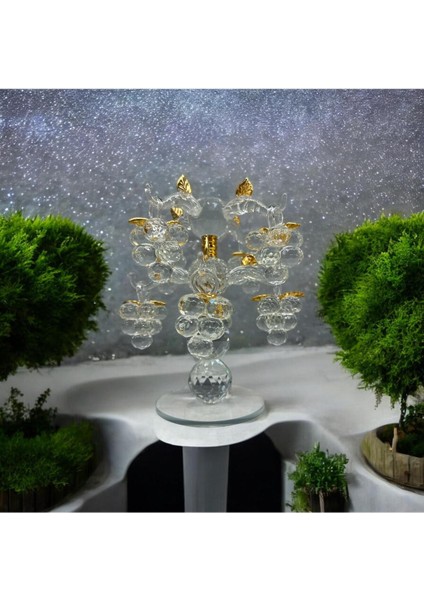 Dekoratif Kristal Cam Sekizli Salkım Üzüm Şeffaf Gold modelleri
