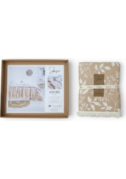Amore Jakarlı Müslin Yatak Örtüsü – %100 Pamuk, Yumuşak ve Zarif Dokulu fiyatları