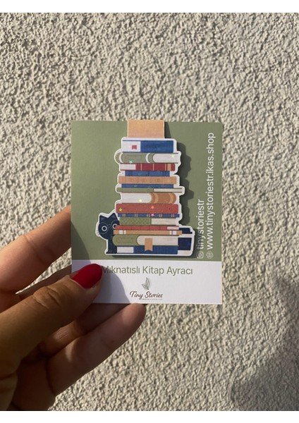Mıknatıslı Kitap Ayracı - Hologramlı -Kedi ve Kitap Figürlü modelleri