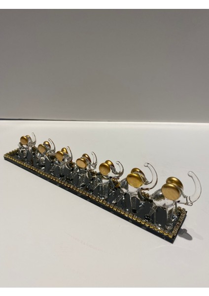 Dekoratif Kristal Cam Yedili Fil Aksesuar Gold fiyatları