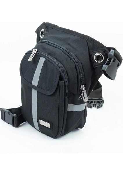 Seventeen - Unisex Siyah Motorcu Bacak ve Çapraz Çanta - 4963