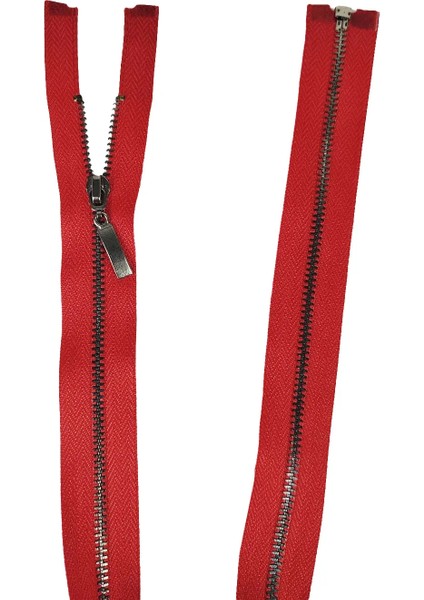 Fermuar Metal Dişli Kırmızı 55.5 cm 1 Adet Tekstil Tasarım ve Tamirat Malzemesi F-703 fiyatları