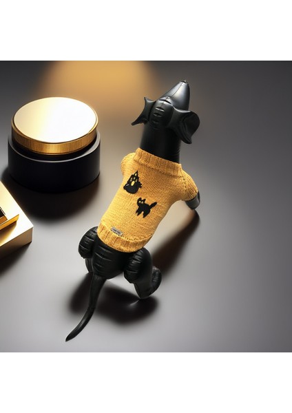 Kedi ve Köpek Için Sarı Cadılar Bayramı Kazağı
