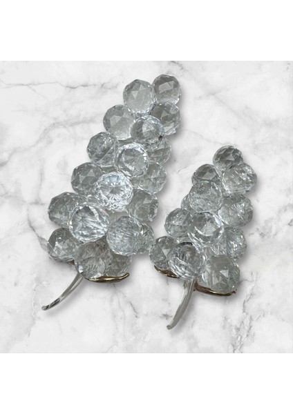 Dekoratif Kristal Cam Ikili Serbest Üzüm Şeffaf Gold fiyatları