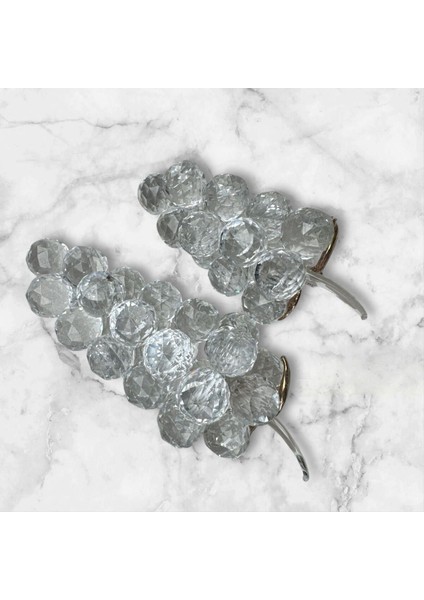 Dekoratif Kristal Cam Ikili Serbest Üzüm Şeffaf Gold modelleri