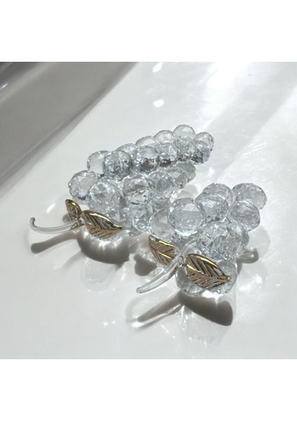 Dekoratif Kristal Cam Ikili Serbest Üzüm Şeffaf Gold fırsatları