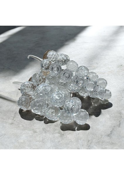 Dekoratif Kristal Cam Ikili Serbest Üzüm Şeffaf Gold