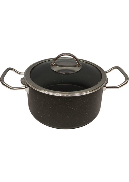 Tuna House Granit Derin Tencere 20 cm Siyah