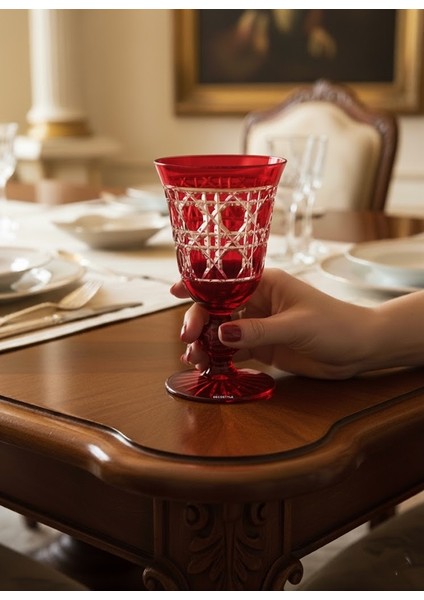 Gloria Kristal Efektli Ayaklı Kadeh 200 ml - Kahve Yanı, Likör ve Şerbet Bardağı