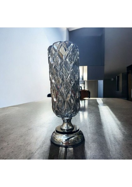 Dekoratif Kristal Cam Vazo Krom Kaplama Gümüş fiyatları