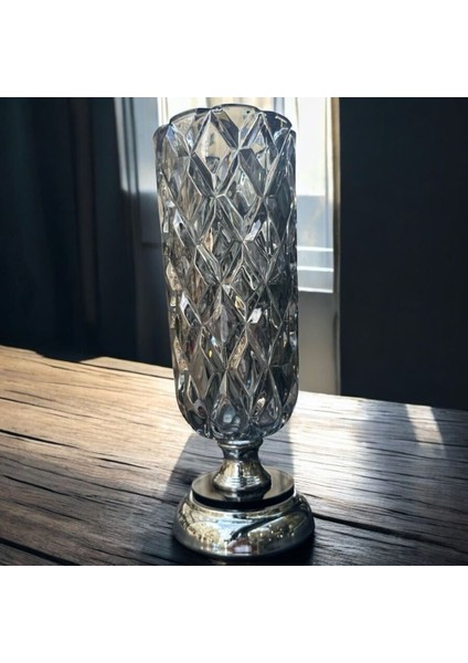 Dekoratif Kristal Cam Vazo Krom Kaplama Gümüş fırsatları