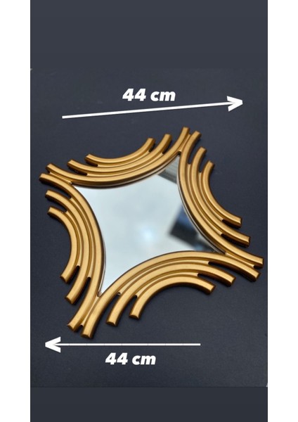 Dekoratif Polyester Tekli Kare Ayna Gold modelleri