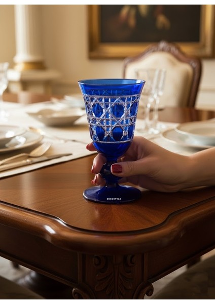 Gloria El Yapımı Kristalize Kahve Yanı Su Kadehi - 200 ml Şık Sunum Bardağı