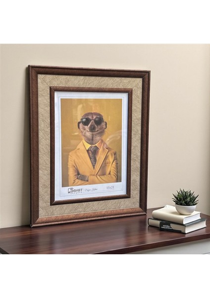 Dekoratif Ahşap Sanat Resim Çerçevesi Kahverengi-Krem 15X21 cm fiyatları